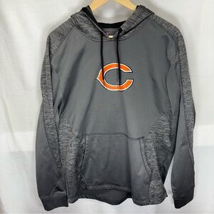 Majestic Chicago‎ Bears NFL Hoodie Large Gray Performance Pullover Sweatshirt